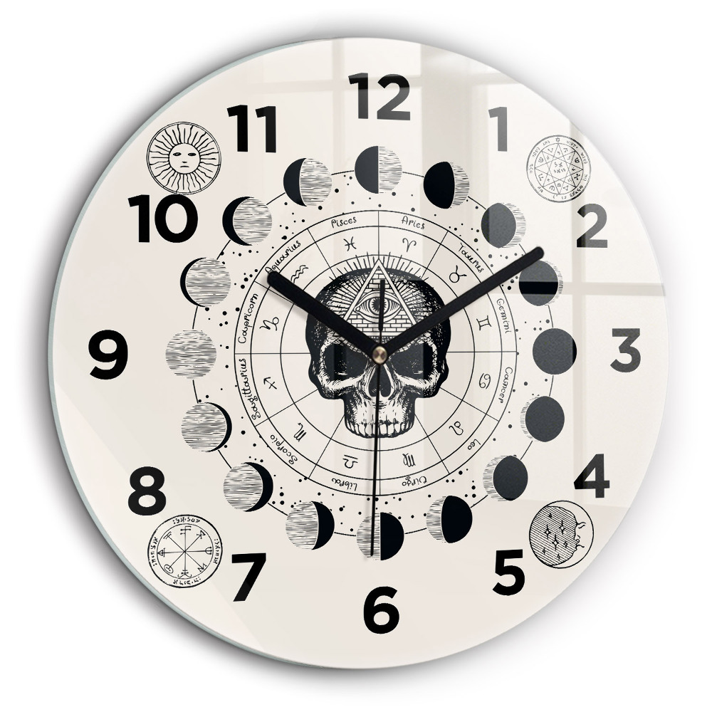 Phases de la lune Pendule murale ronde 60 cm