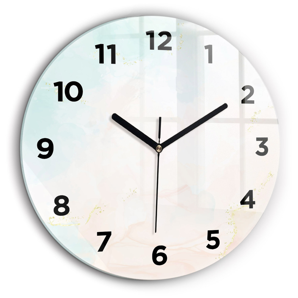 Marbre aquarelle Horloge ronde 60 cm