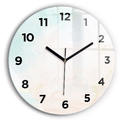 Marbre aquarelle Horloge ronde 60 cm
