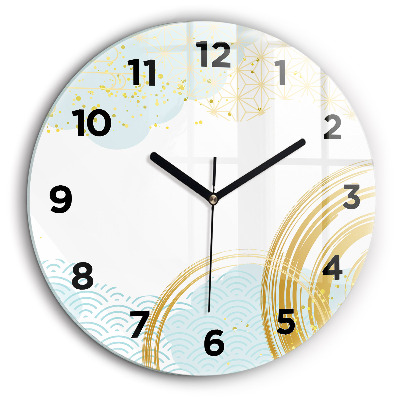Motif décoratif Horloge ronde en verre 60 cm