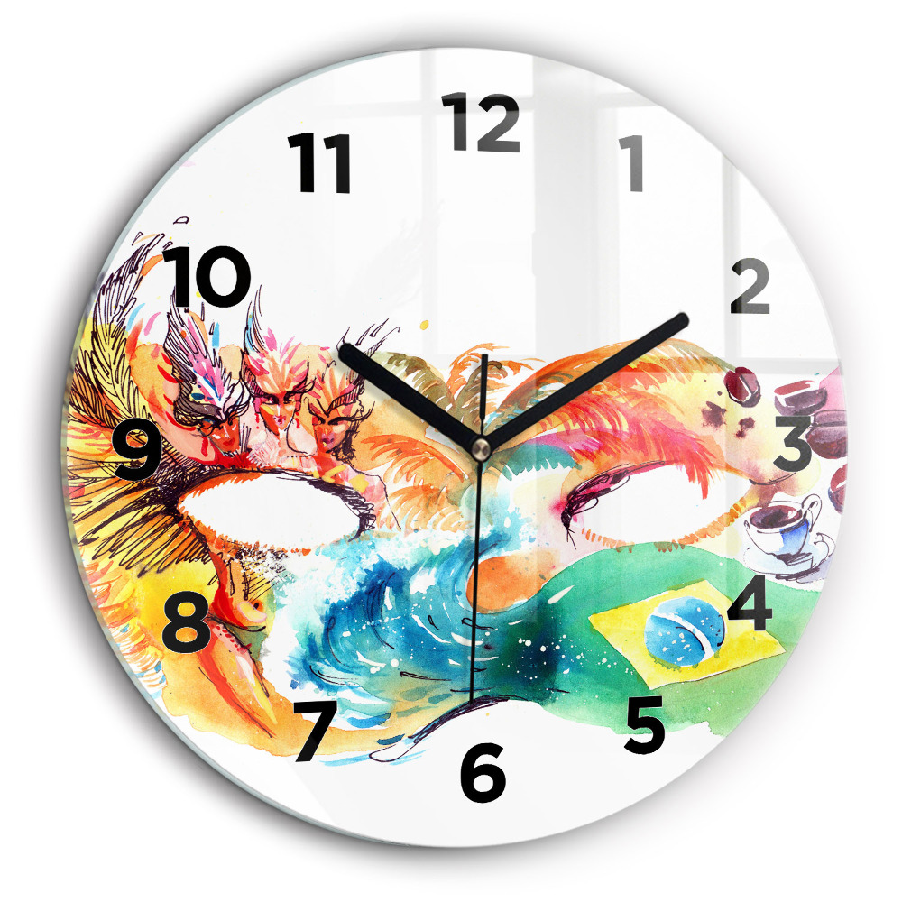 Culture - Drapeau du Brésil Horloge ronde murale 60 cm