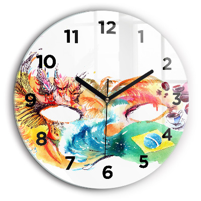 Culture - Drapeau du Brésil Horloge ronde murale 60 cm