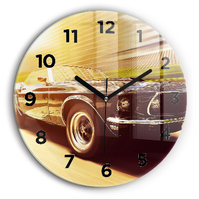 Vieille voiture classique Pendule murale ronde 60 cm