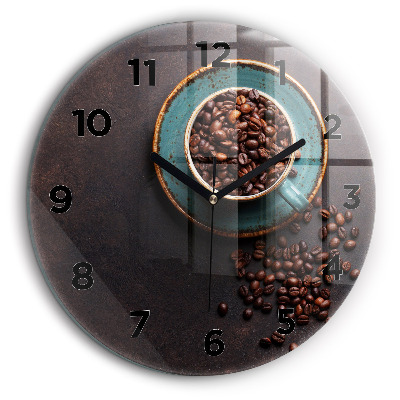 Tasse de café Horloge ronde murale 60 cm