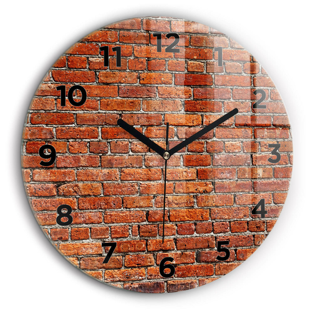 Vieux mur de briques Pendule murale ronde 60 cm