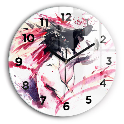 Amoureux abstrait Horloge ronde murale 60 cm