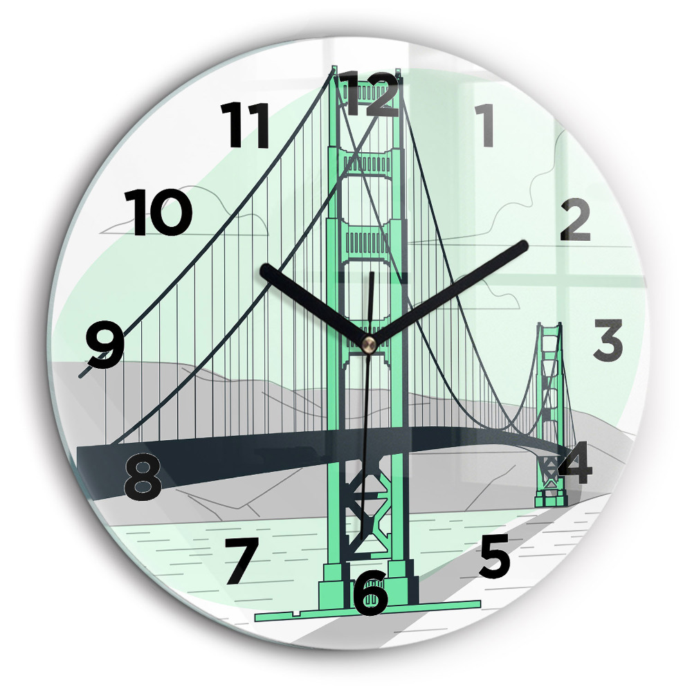 Pont vert Horloge ronde 60 cm