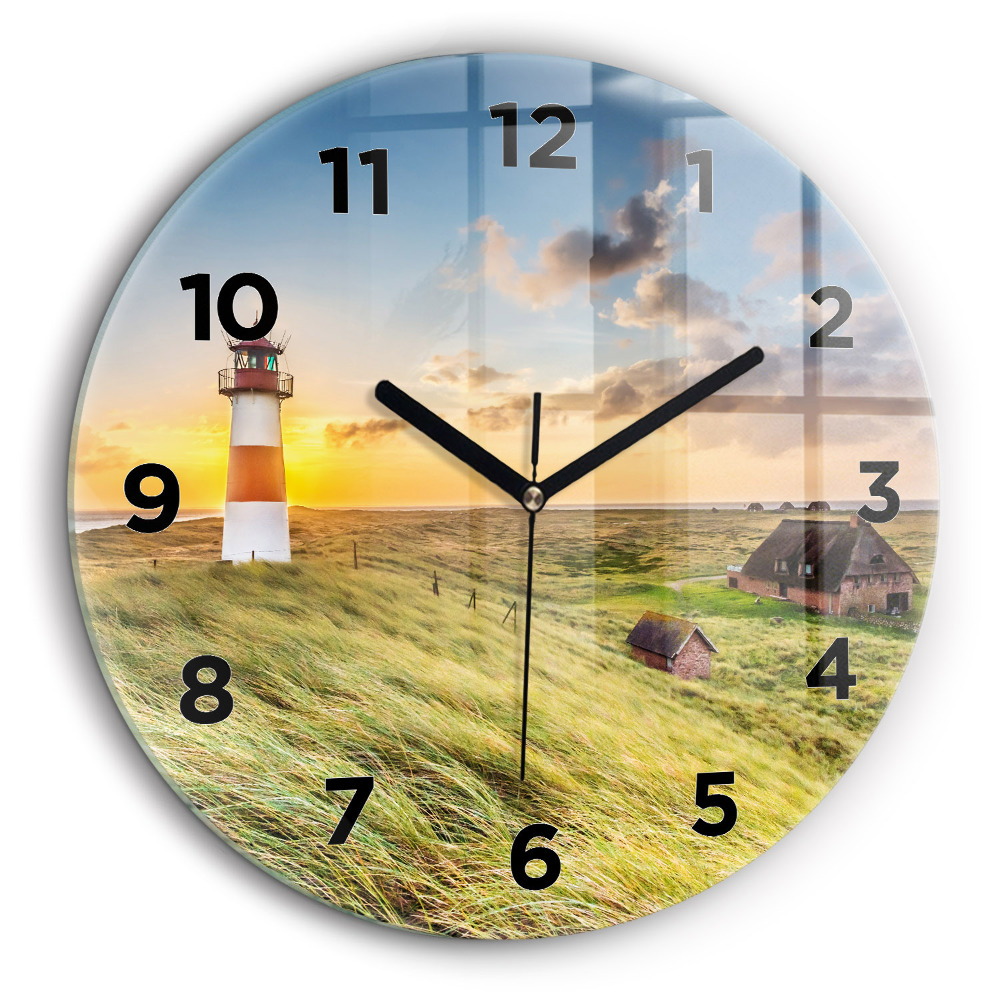 Phare Horloge ronde en verre 60 cm