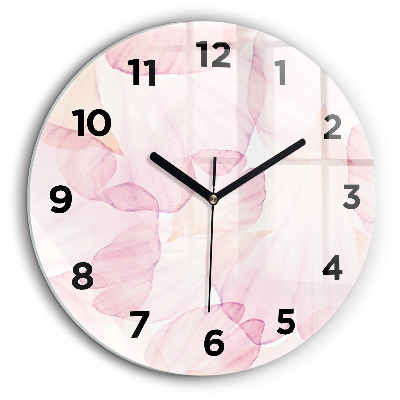 Pétales d'aquarelle Horloge ronde murale 60 cm