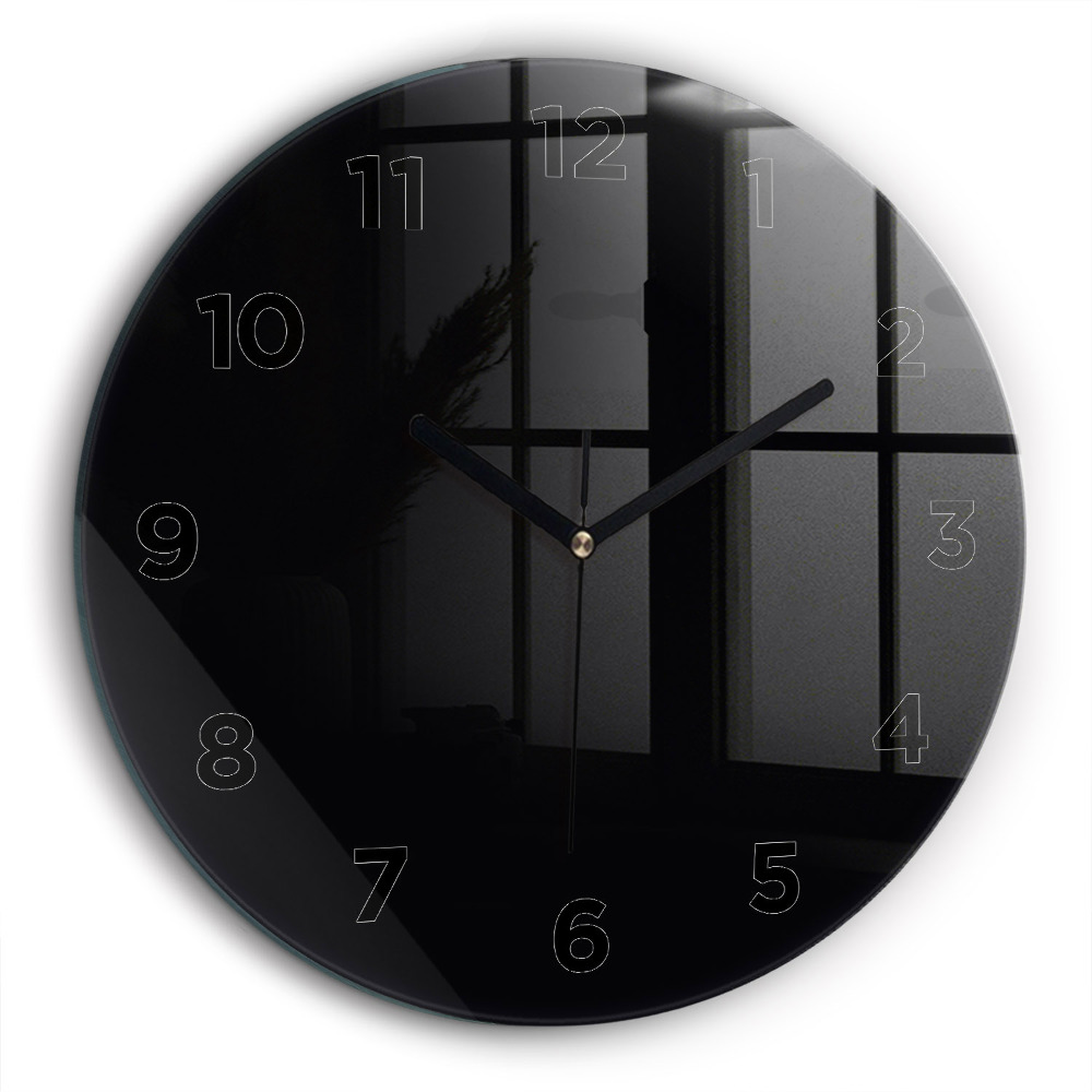 Noir Horloge ronde murale 60 cm