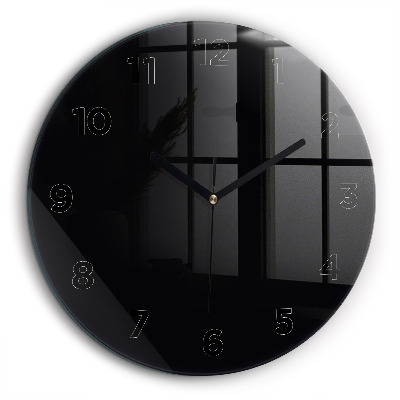 Noir Horloge ronde murale 60 cm