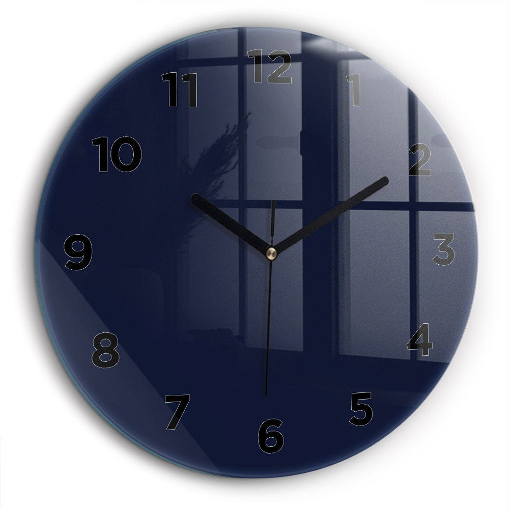 Bleu foncé Horloge ronde murale 60 cm