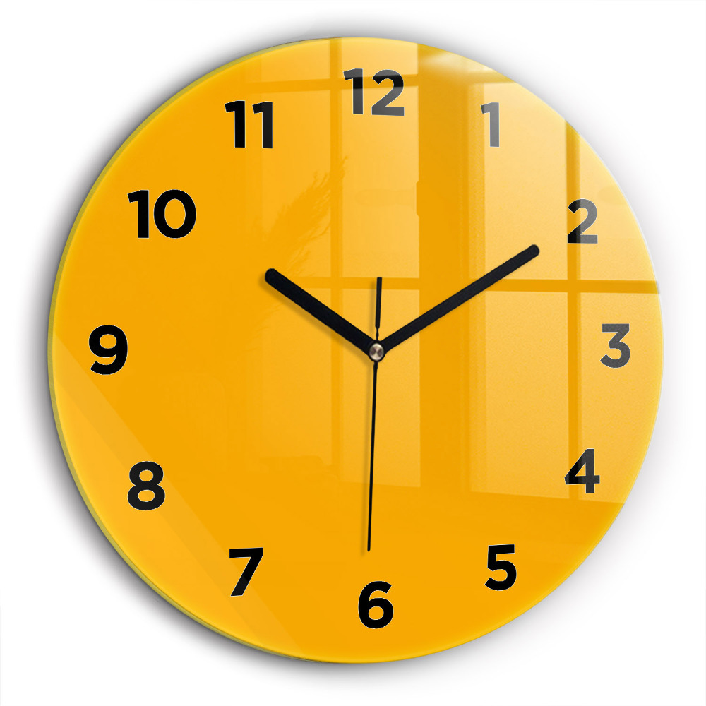 Jaune foncé Horloge ronde 60 cm