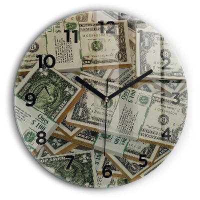 Dollars américains Horloge ronde 60 cm
