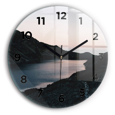Lac et montagnes Horloge ronde 60 cm