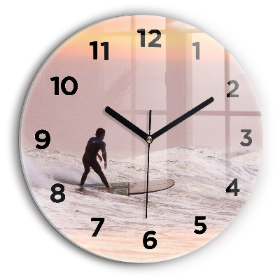 Surfeur à Hawaï Horloge ronde 60 cm