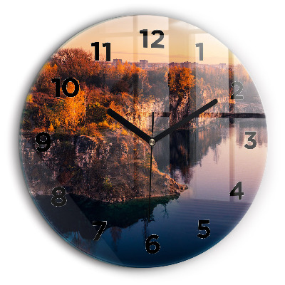 Lac de Cracovie Zakrzówek Horloge ronde murale 60 cm