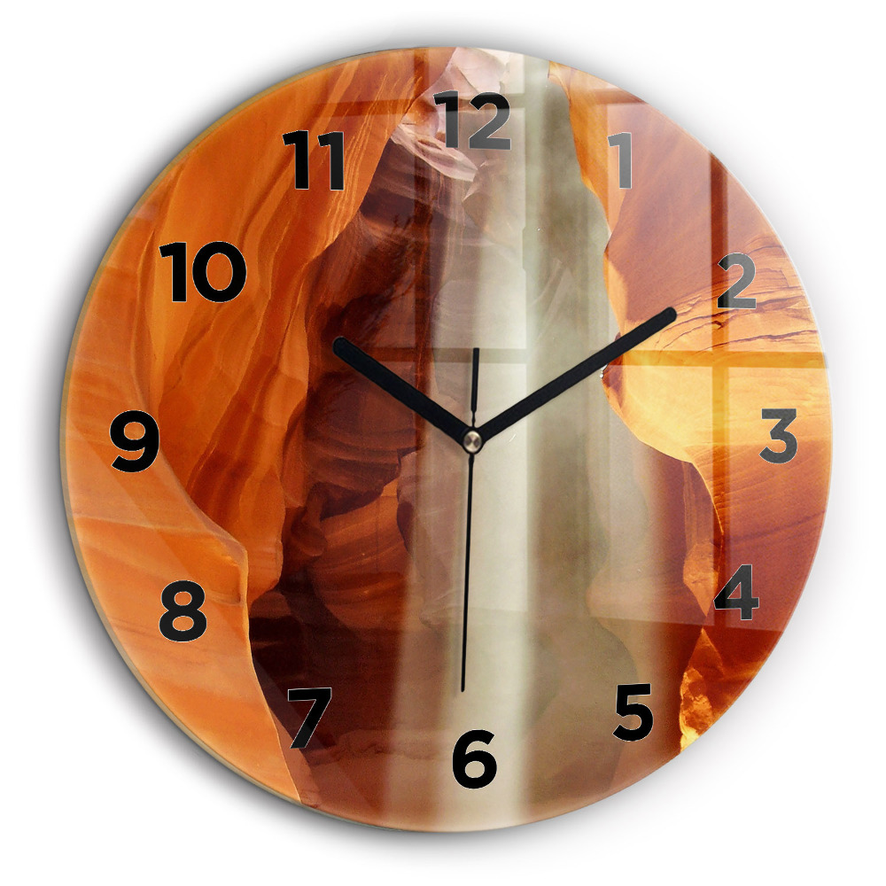 Canyon du désert Horloge ronde en verre 60 cm