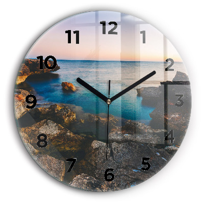 Paysage marin Horloge ronde murale 60 cm