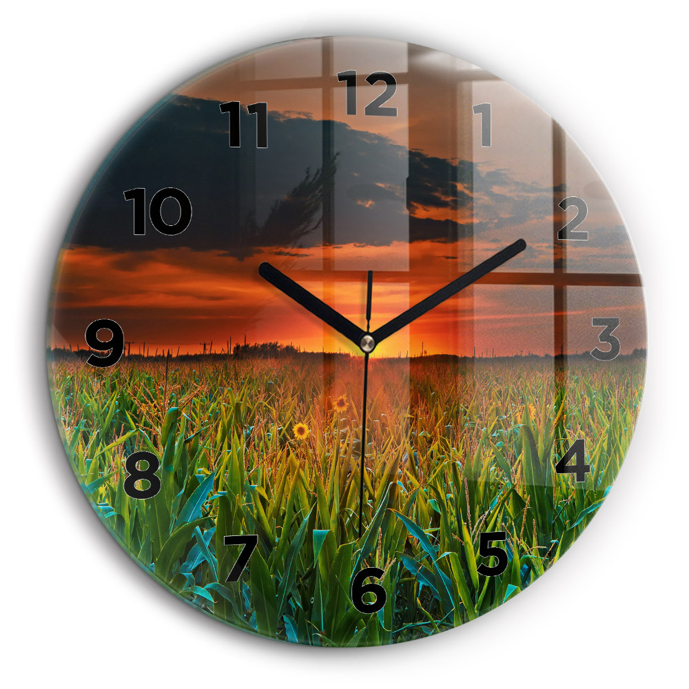 Tournesols dans une prairie Horloge ronde murale 60 cm