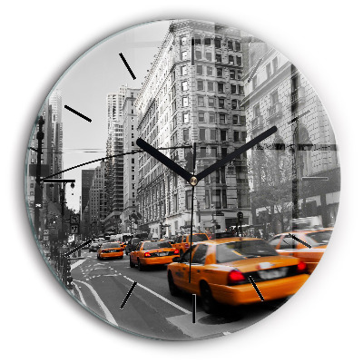 Pendule murale ronde 60 cm Manhattan et taxis