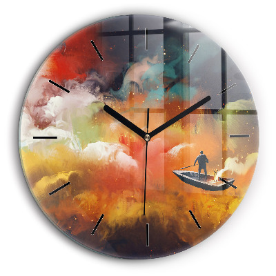 Horloge ronde 60 cm Image abstraite