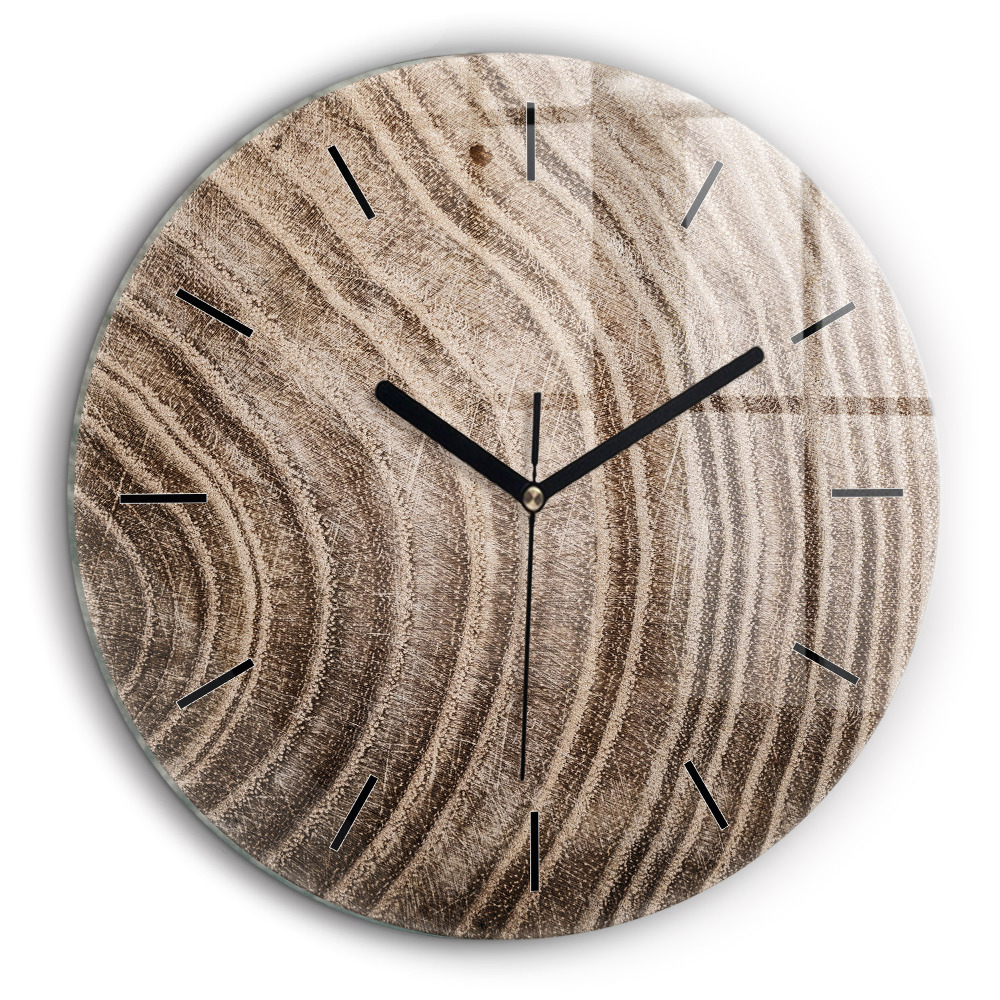 Horloge ronde 60 cm Tronc d'arbre