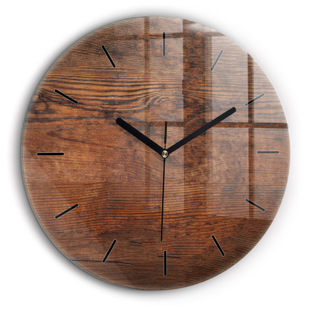 Horloge ronde 60 cm Vieux bois