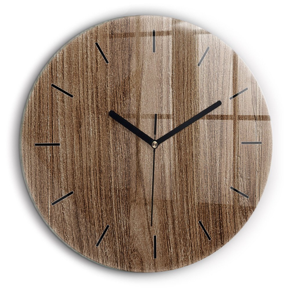 Pendule murale ronde 60 cm Bois foncé