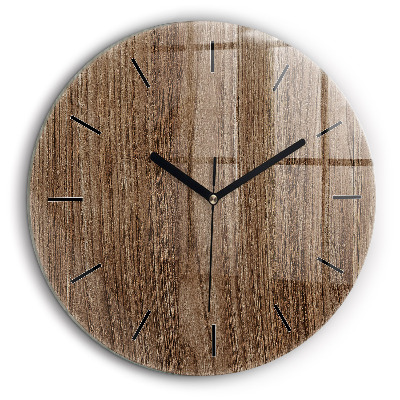 Pendule murale ronde 60 cm Bois foncé