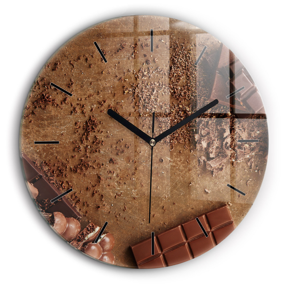 Pendule murale ronde 60 cm Tablettes de chocolat