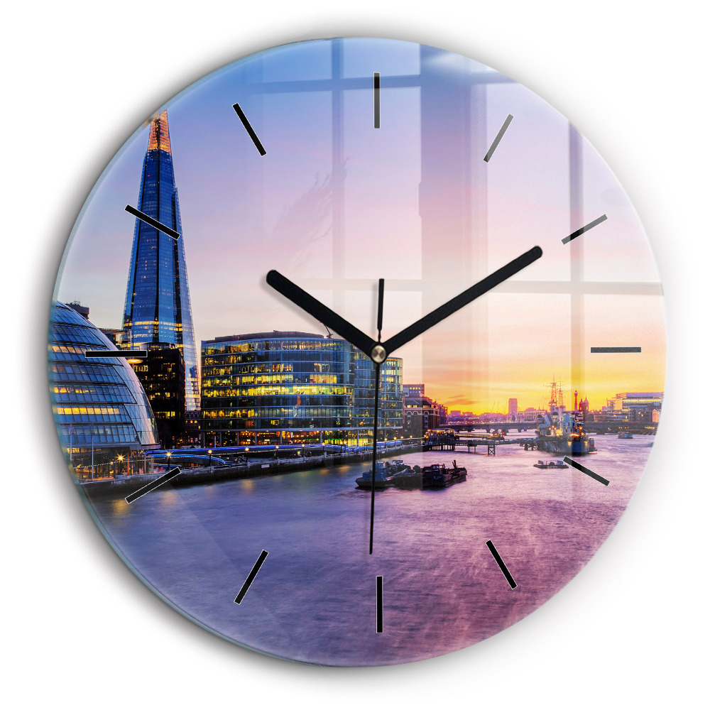 Pendule murale ronde 60 cm Vue de Londres