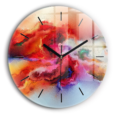 Horloge ronde 60 cm Peinture renversée