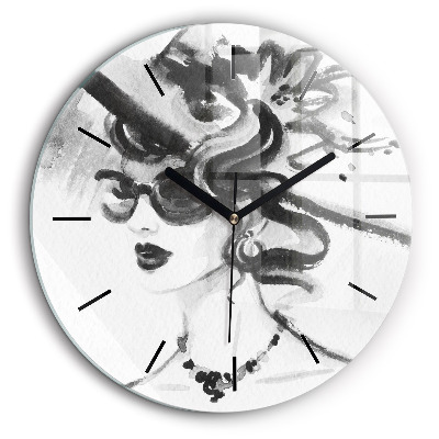 Horloge ronde murale 60 cm Femme à la mode