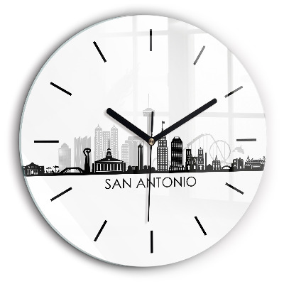 Pendule murale ronde 60 cm Ville de San Antonio Texas