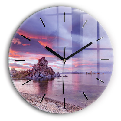 Horloge ronde 60 cm Lever de soleil en Californie