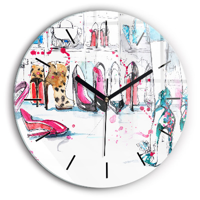 Horloge ronde en verre 60 cm Élément de féminité