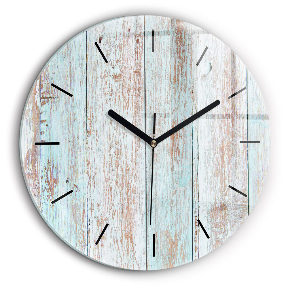 Horloge ronde 60 cm Bois pastel