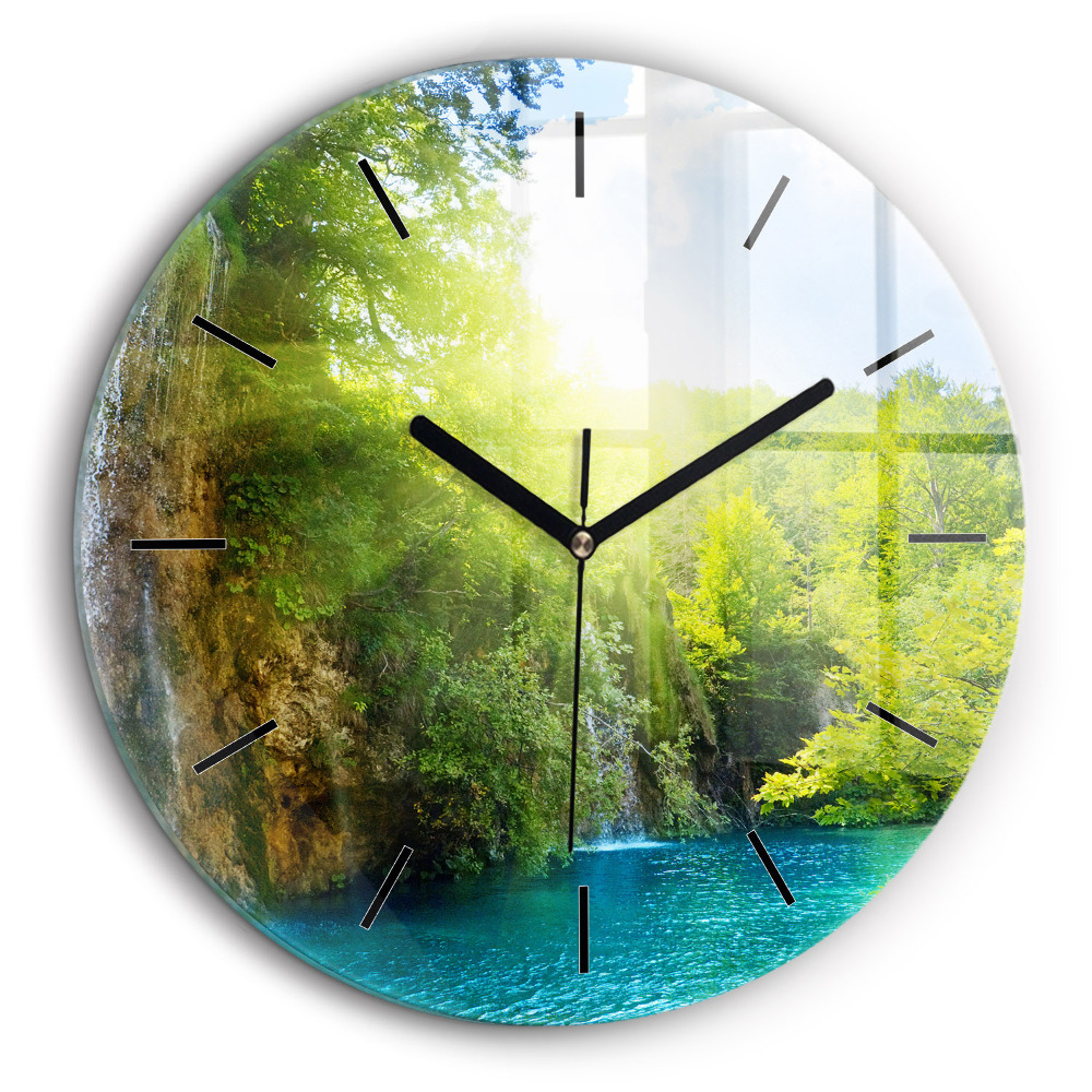Horloge ronde 60 cm Paysage de lagune