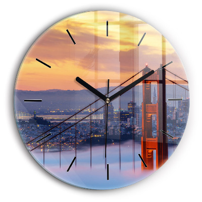 Pendule murale ronde 60 cm Pont de San Francisco