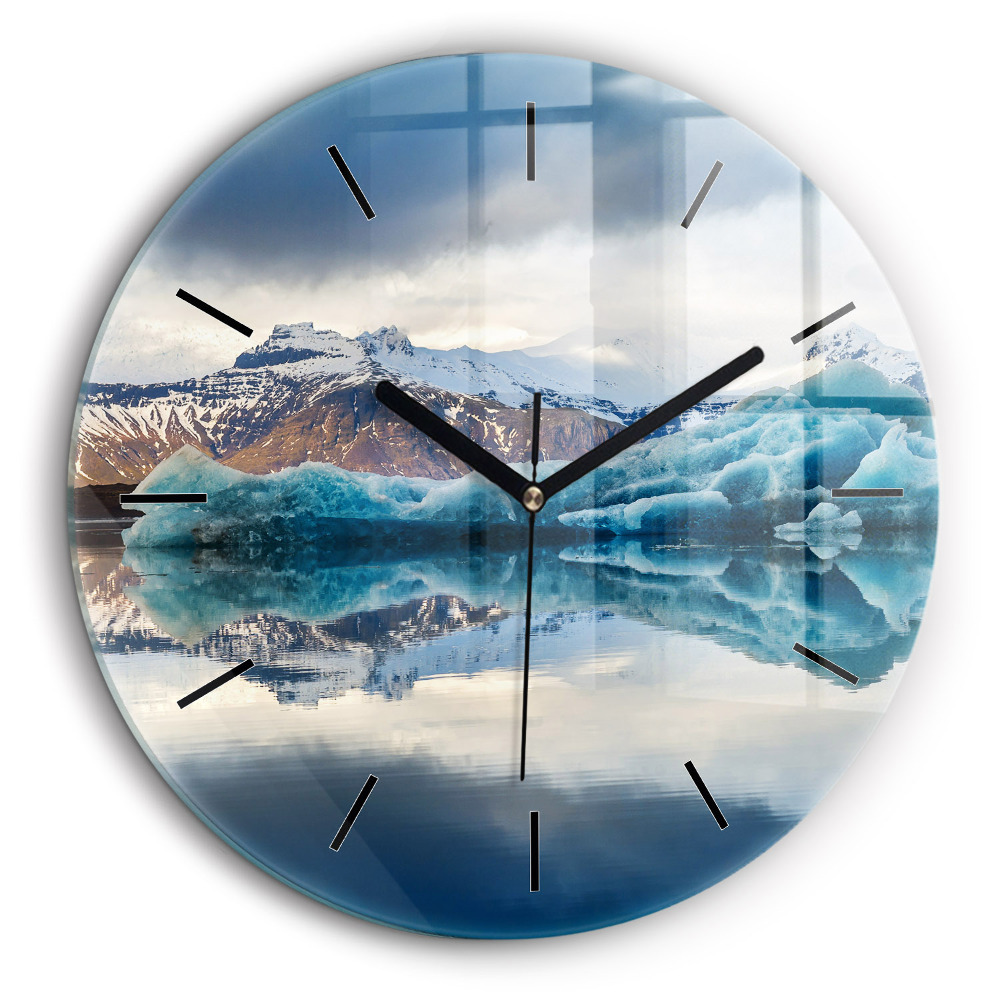 Horloge ronde murale 60 cm Lac Jokulsarlon Islande