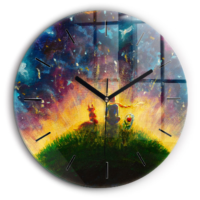Horloge ronde 60 cm Petit prince abstrait