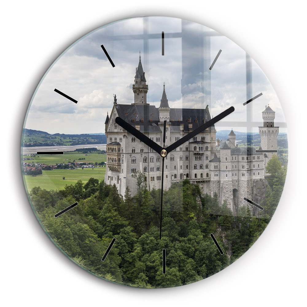 Pendule murale ronde 60 cm Château de Neuschwanstein