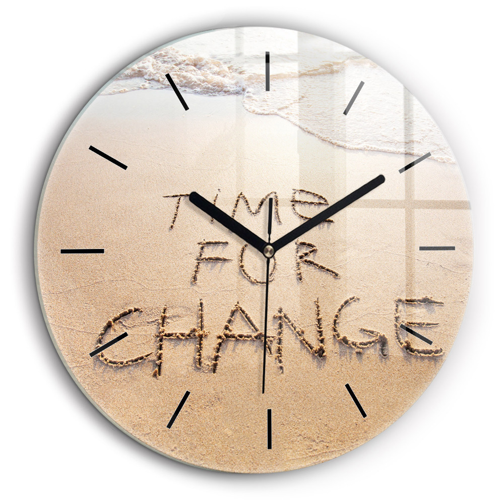 Horloge ronde murale 60 cm Citation sur la plage