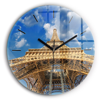 Horloge ronde murale 60 cm France Tour Eiffel