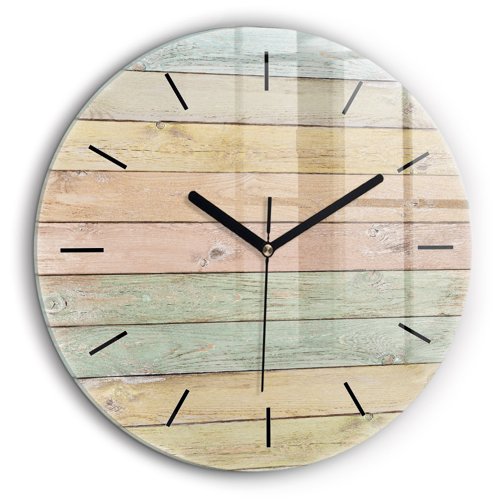 Horloge ronde 60 cm Tableaux colorés