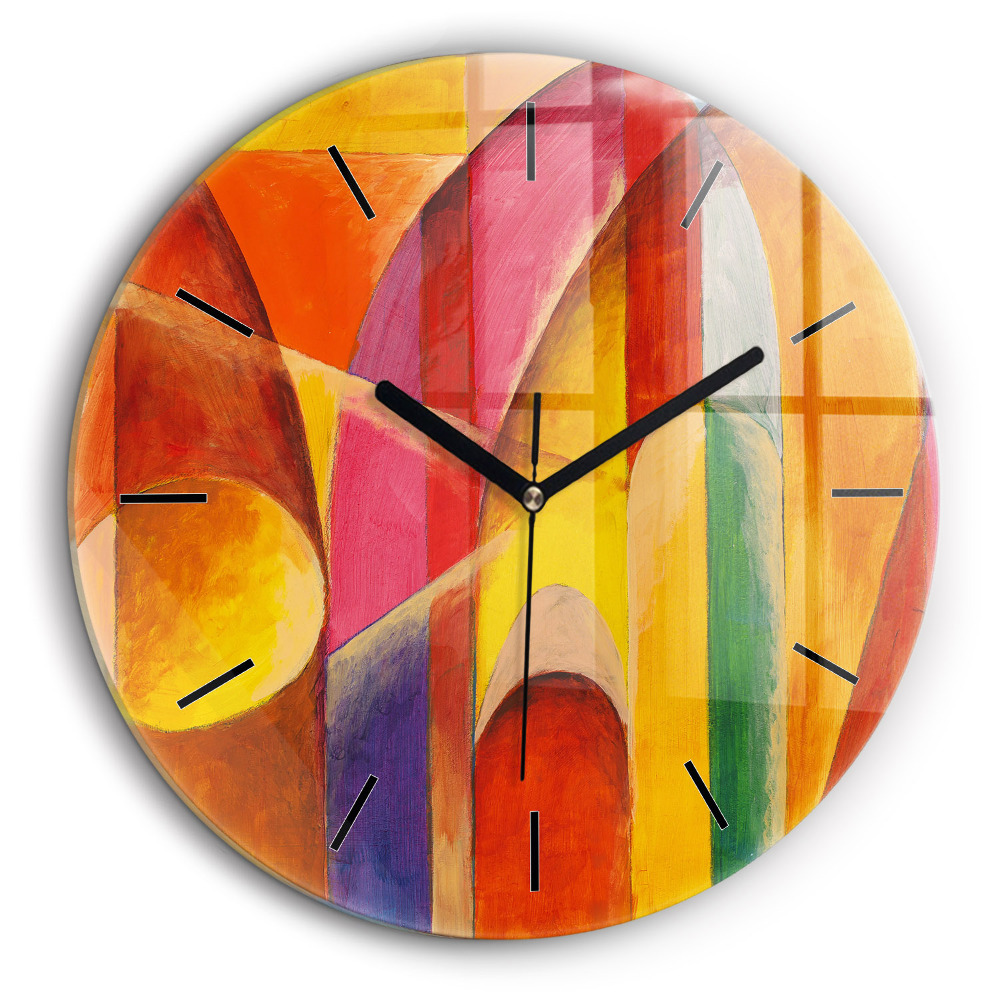 Horloge ronde 60 cm Décoration artistique Abstraction
