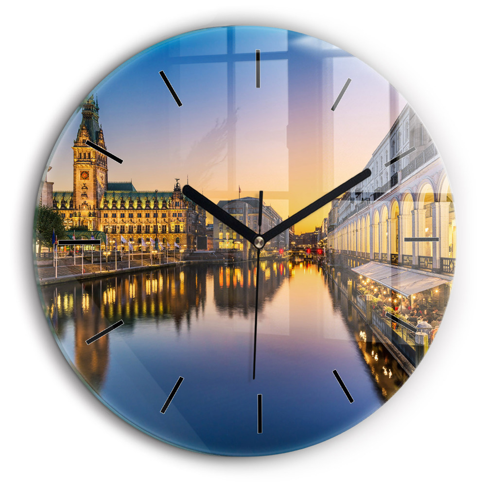 Horloge ronde murale 60 cm Hôtel de ville de Hambourg