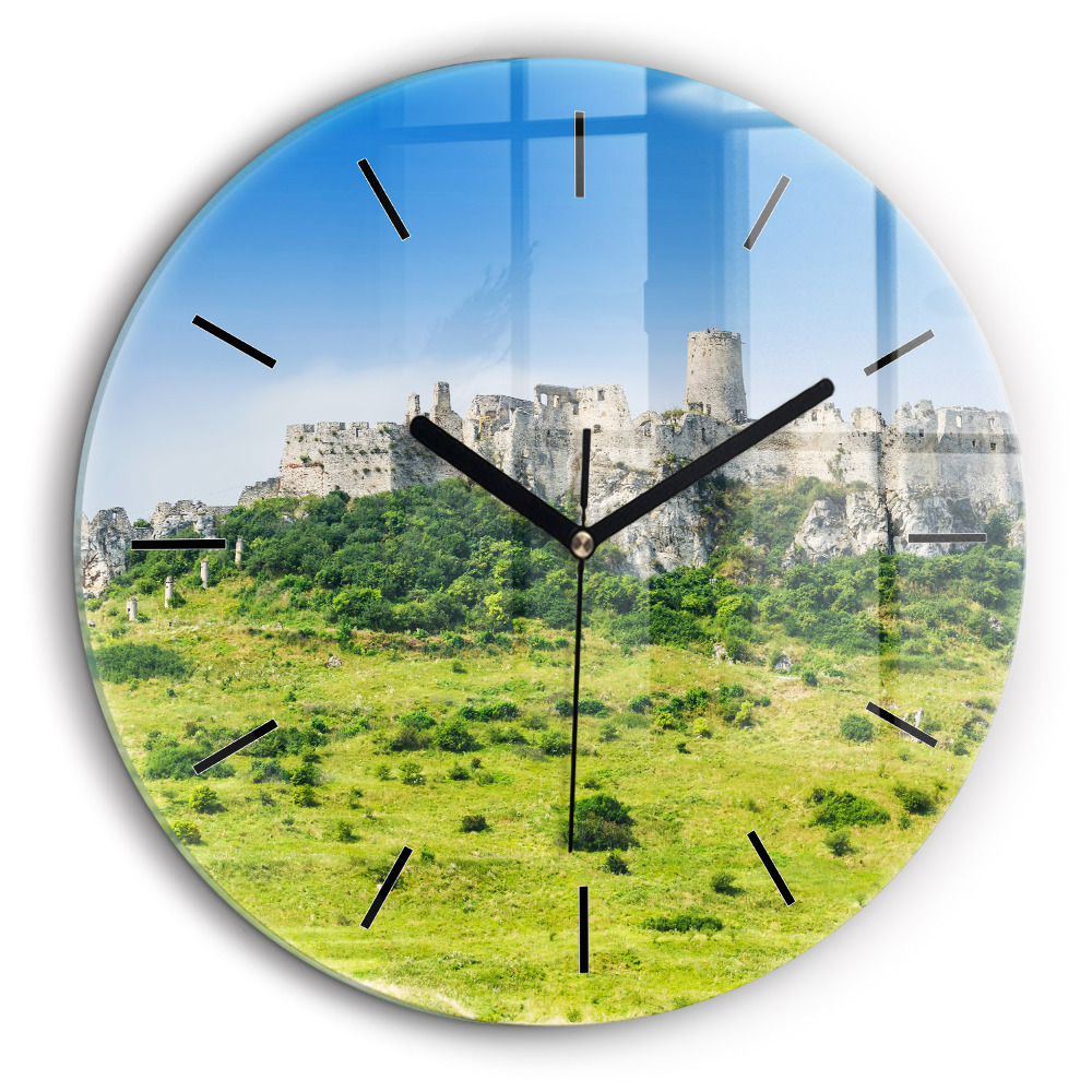 Pendule murale ronde 60 cm Château de Spiš en Slovaquie