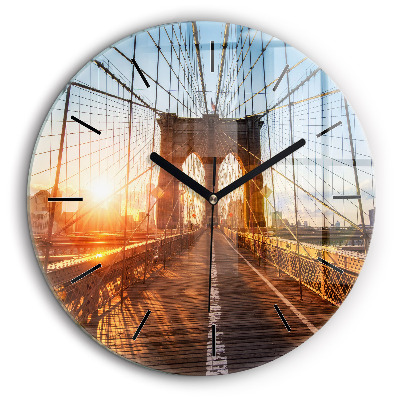 Horloge ronde 60 cm Pont de Brooklyn NYC